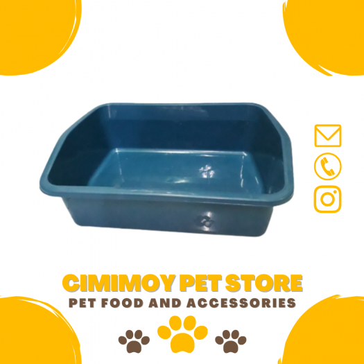 Litter Box Plastik - Biru Donker